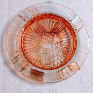 VTG 1950s Imperial Marigold Carnival Glass Windmill Ashtray 5.75” Pipe Rack